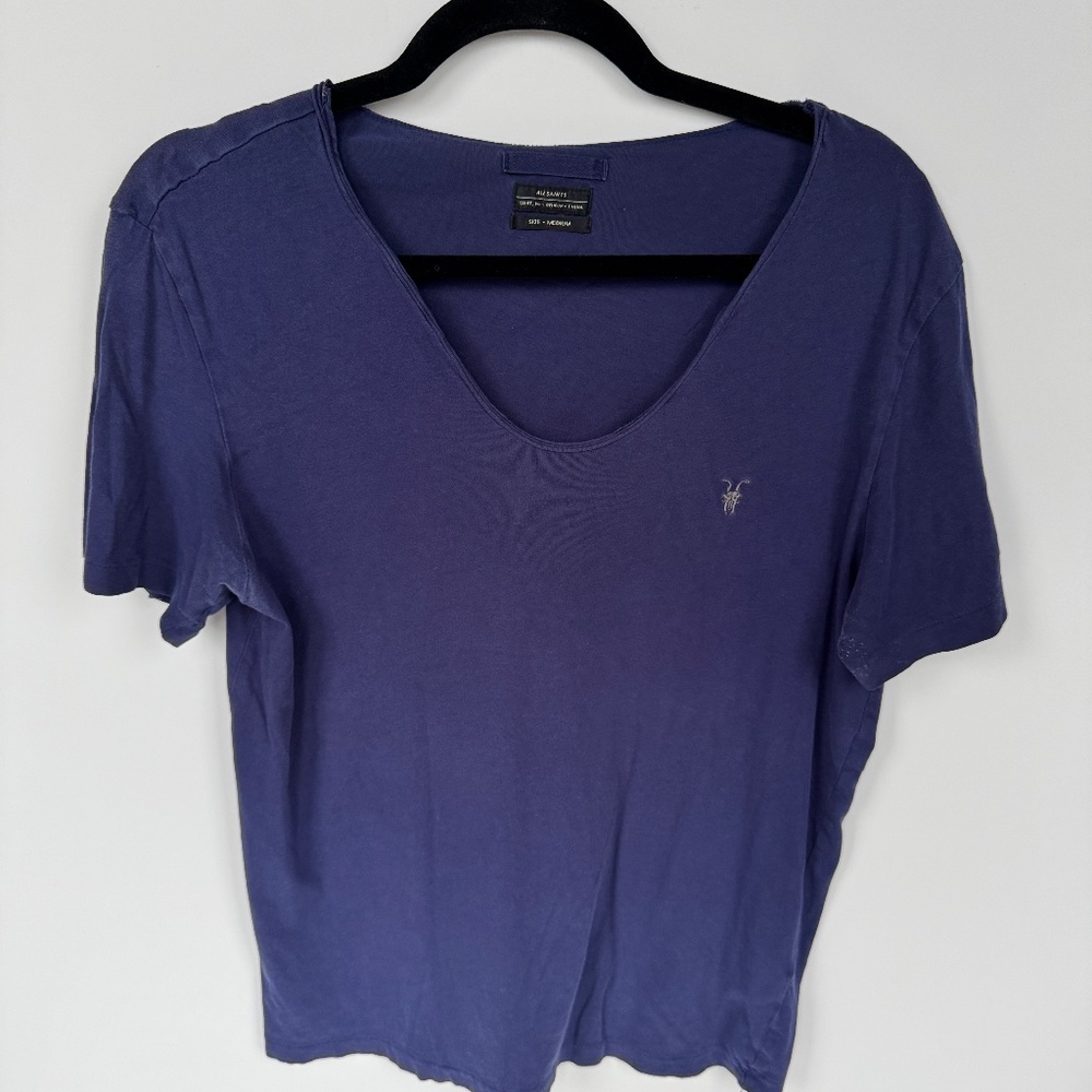 AllSaints Blue Short Sleeve T-Shirt – Men’s Medium